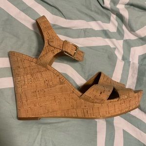 Cork wedges, size 11